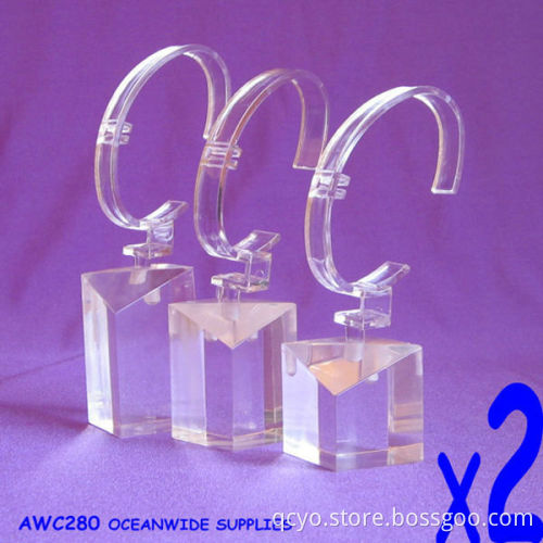 Foldable Acrylic Jewelry display stand - holds up to 120 pairs of earrings, with 8 necklace hooks
